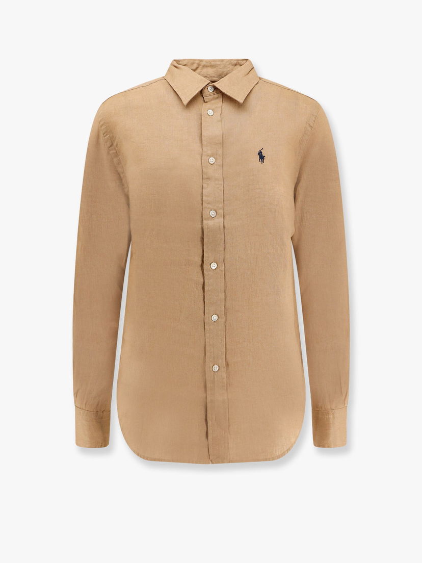 Paita Polo by Ralph Lauren Polo Ralph Lauren Women's Linen Button-Down Shirt Beige | 211970730005