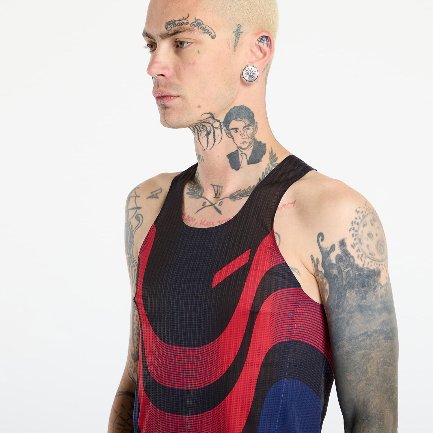 Tankkitoppi Soar Running Ribbed Race Vest with Curved Pattern Monivärinen | AW25-SV7M-BLK/RE, 1