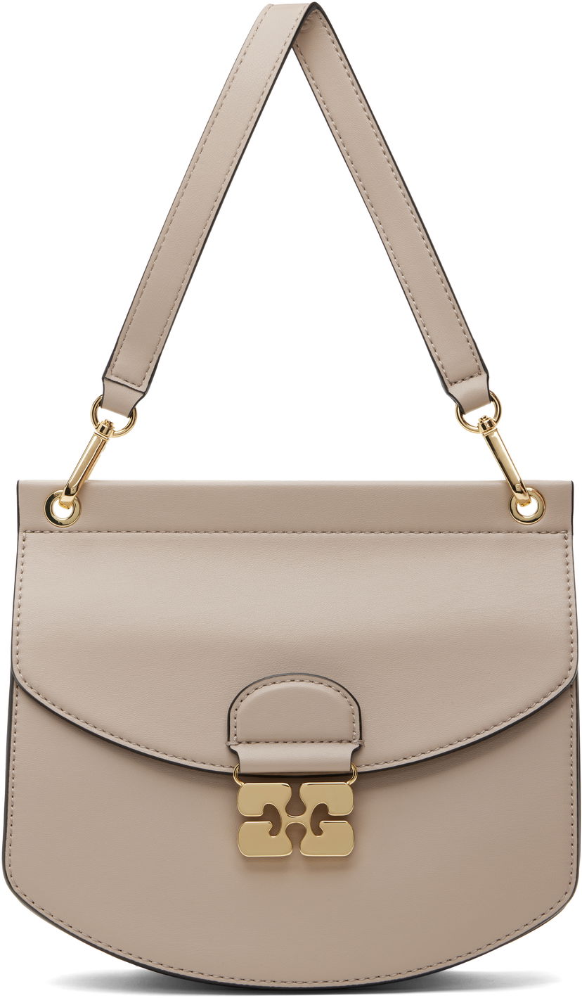 Käsilaukku GANNI GANNI Small Apo-G Shoulder Bag Beige | A6460