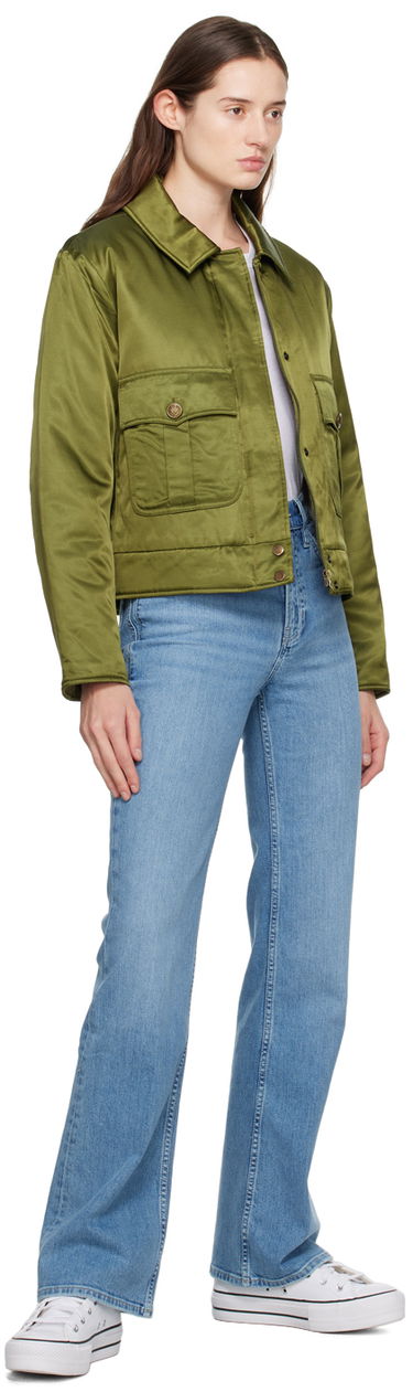 Takki rag & bone Rag & Bone Women's Satin Bomber Jacket Vihreä | WAW23H2009KM09, 3