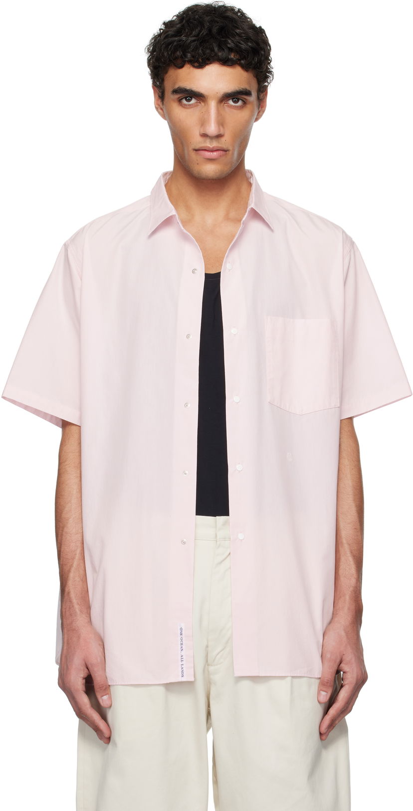 Paita NANAMICA Nanamica Regular Collar Wind Short Sleeve Shirt Vaaleanpunainen | SUGS405U