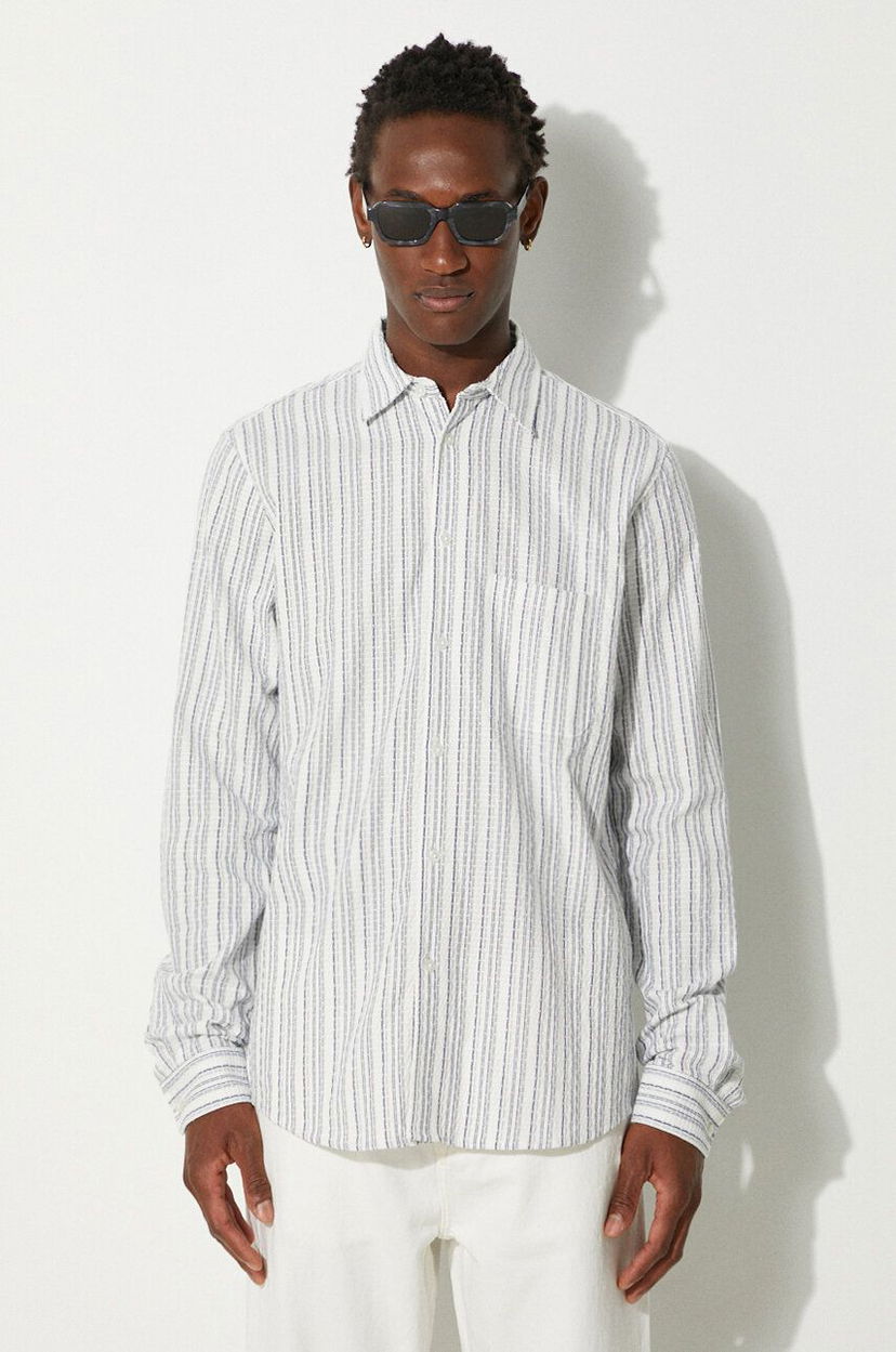 Paita Samsoe Samsoe Samsoe Samsoe Regular Fit Shirt with Classic Collar Valkoinen | M23200057