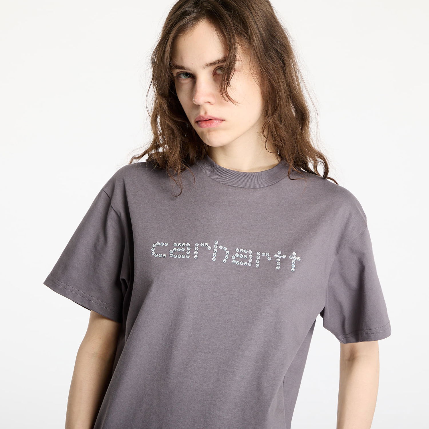 T-paita Carhartt WIP Carhartt WIP Rivet Script T-Shirt Harmaa | I034396.2LQXX, 1