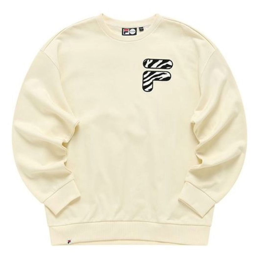 Villapaita FILA FUSION Logo Printed Sweater Beige | T11U216207F-IV