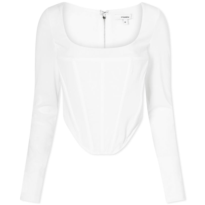 Crop top Miaou Maud Corset Top Valkoinen | 7065PM3WH