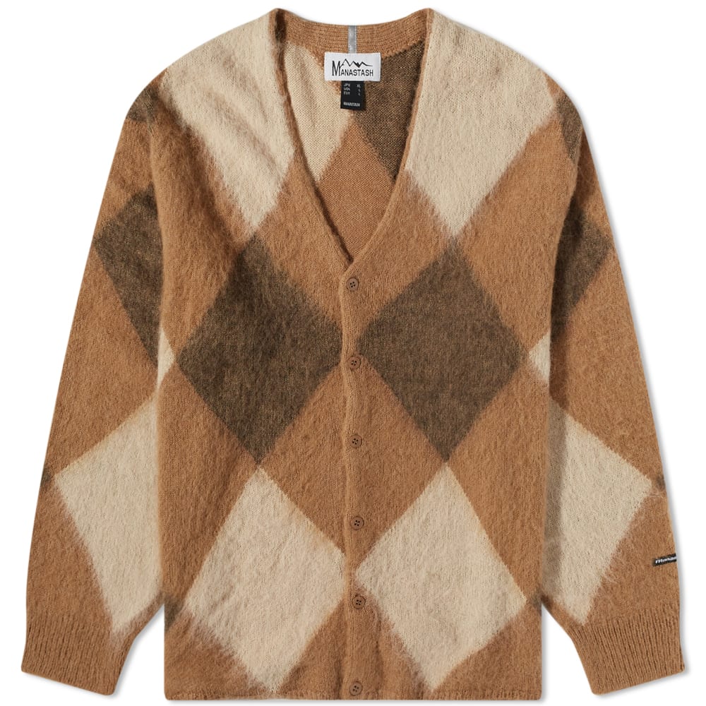 Villapaita Manastash Aberdeen Argyle Cardigan Ruskea | 7124002-BGE, 0