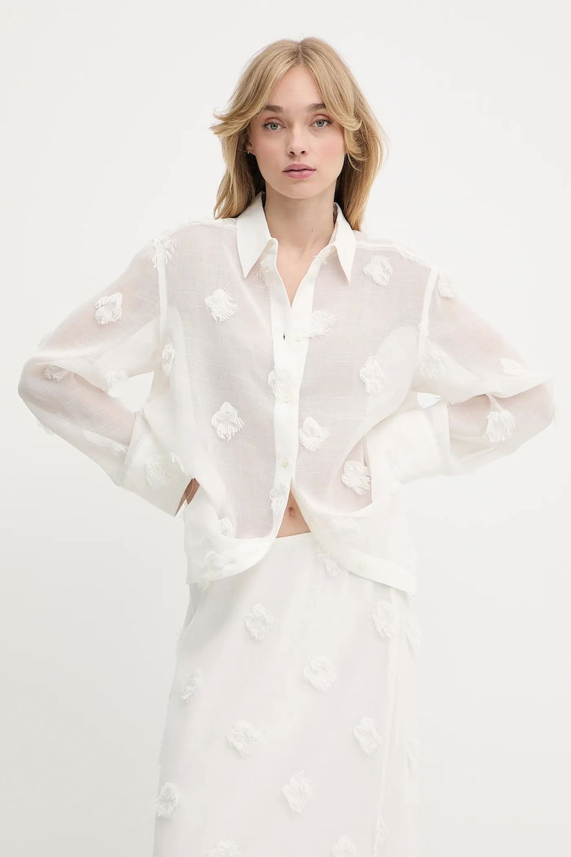 Paita Samsoe Samsoe Samsoe Samsoe SANOT Relaxed Fit Shirt Valkoinen | F25200058