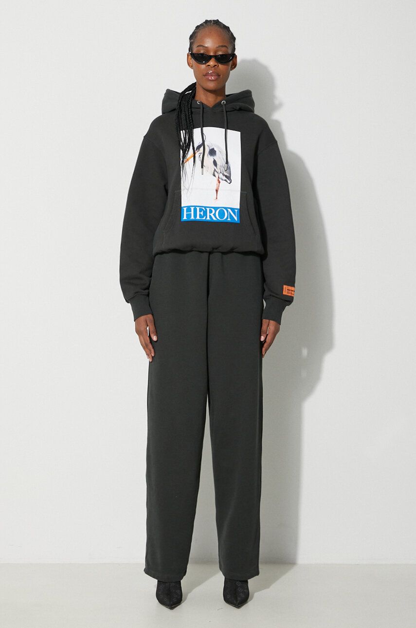 Verryttelyhousut HERON PRESTON Sweatpants With Print Musta | HWCH006F23JER0011001, 1