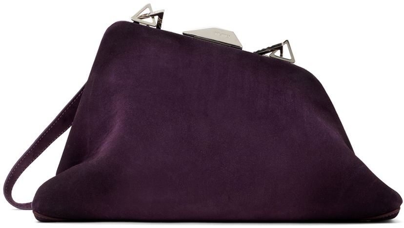 Käsilaukku The Attico The Attico Day Off Suede Shoulder Bag Violetti | 247WAH49 L108
