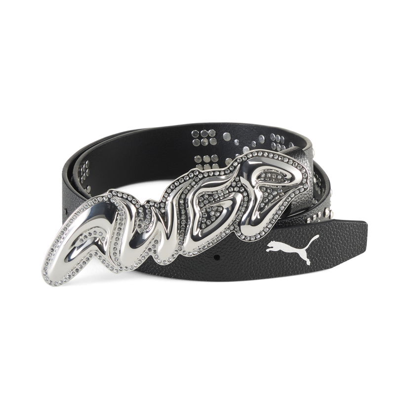 Vyöt Puma A$AP ROCKY x PUMA AWGE Studded Rhinestone Buckle Belt Musta | 055008_01