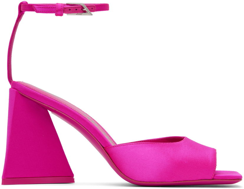 Sukat The Attico Attico Piper Satin Heeled Sandals Vaaleanpunainen | 236WS599 V007
