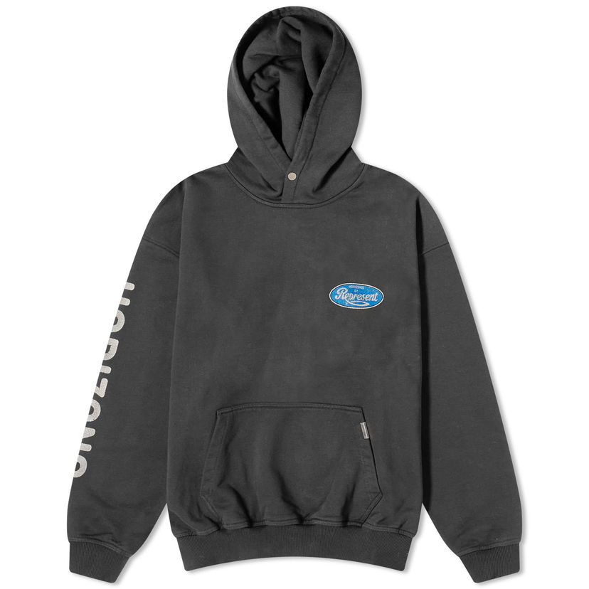 Huppari Represent Clo Parts Hoodie in Aged Musta | MLM403-444