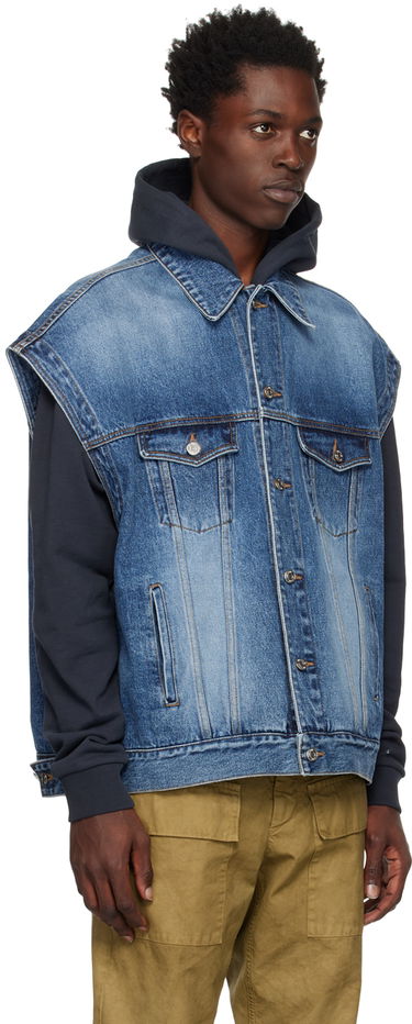 Liivi We11done We11done Oversized Trucker Vest Sininen | WD-DV3-22-385-U-BL, 1