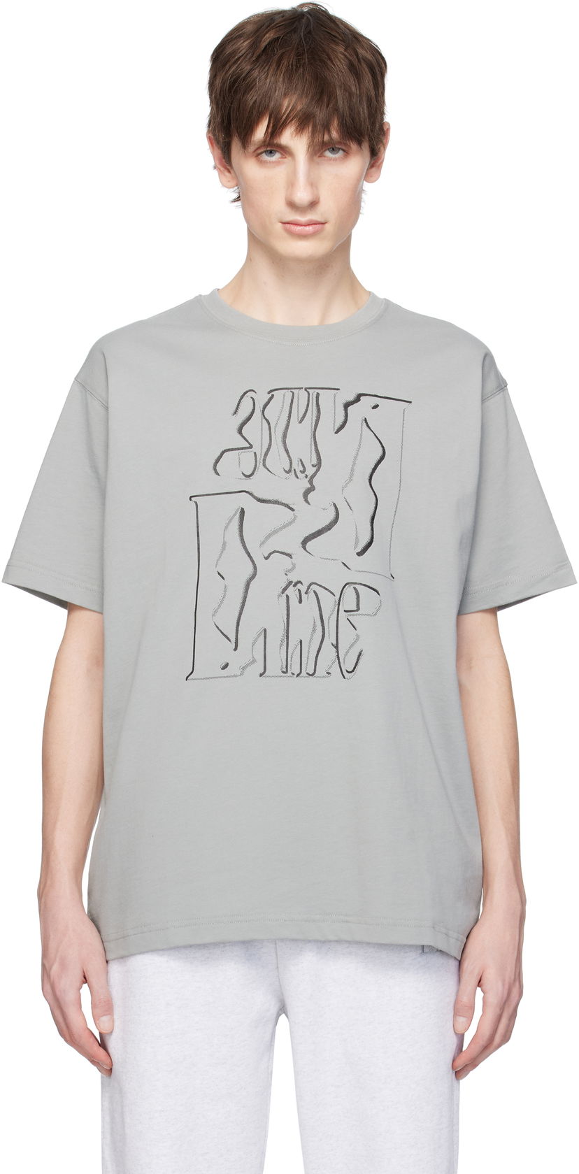 T-paita Dime Dime Monogram T-Shirt Harmaa | DIMESP2560GRA