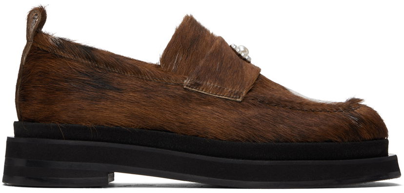 Mekko Simone Rocha Simone Rocha Heart Toe Platform Loafers Ruskea | LOF1PD 0794