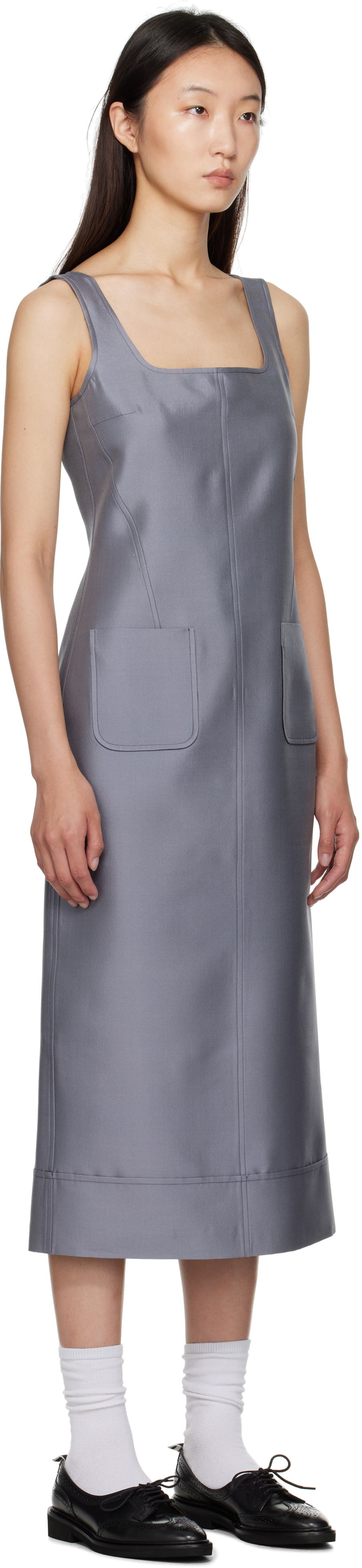 Mekko Thom Browne Thom Browne Column Maxi Dress Harmaa | FDSF20A-F0989, 1
