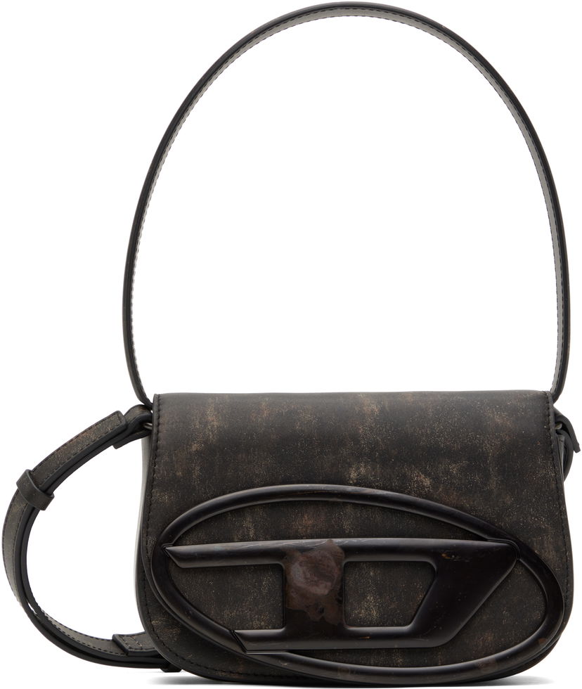 Käsilaukku Diesel Distressed Leather Shoulder Bag Musta | X08396 P0743