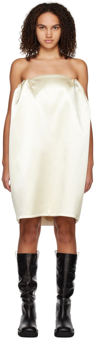 Mekko We11done Volume Mini Dress Valkoinen | WD-OP3-22-180-W-IV