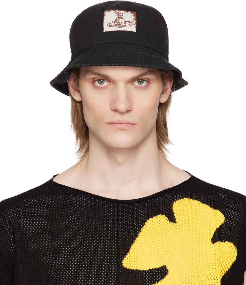 Korkki Vivienne Westwood Vivienne Westwood Cotton Twill Bucket Hat Musta | 81020009-W016E-