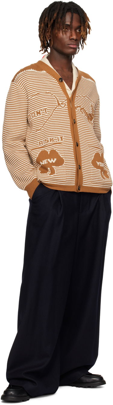 Villapaita Bode Bode Buckaroo Knit Cardigan Ruskea | MRS25KT012, 3