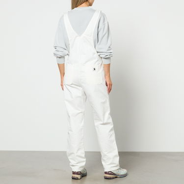 Housut Carhartt WIP Bib Newcomb Drill Denim Dungarees Valkoinen | I026561, 2