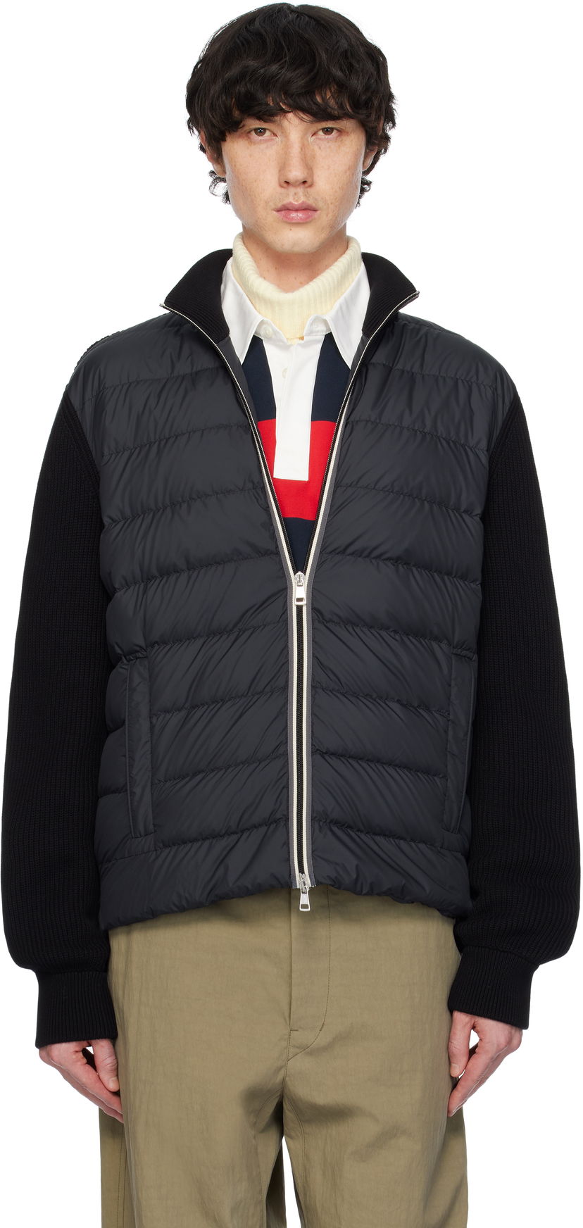 Puffer takki Moncler Moncler Padded Zip-Up Down Jacket Musta | K10919B00006M1367
