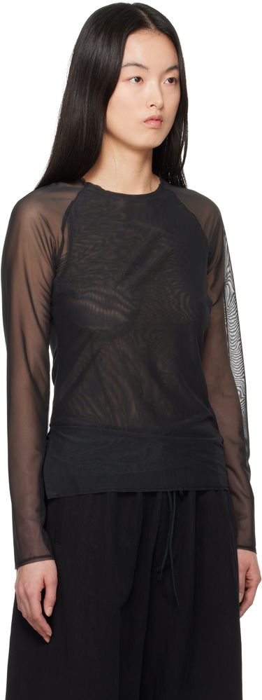 T-paita Y-3 Y-3 Mesh Fitted Long Sleeve T-Shirt Musta | JD1455, 1