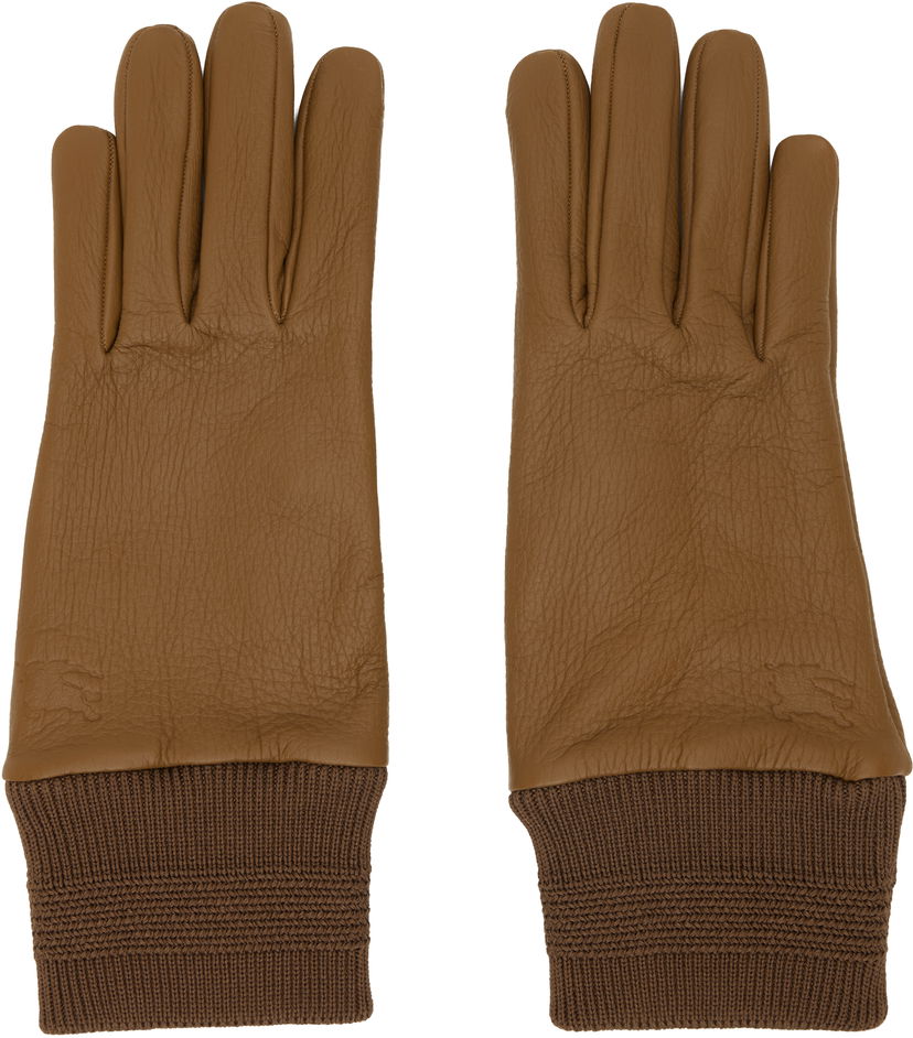 Käsineet Burberry Leather Gloves Ruskea | 8095572