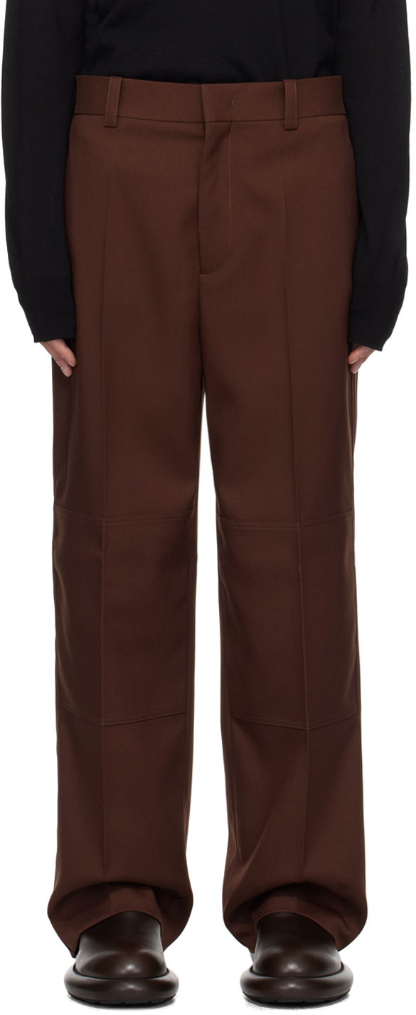 Housut Jil Sander Jil Sander Paneled Trousers Ruskea | J22KA0131_J70001