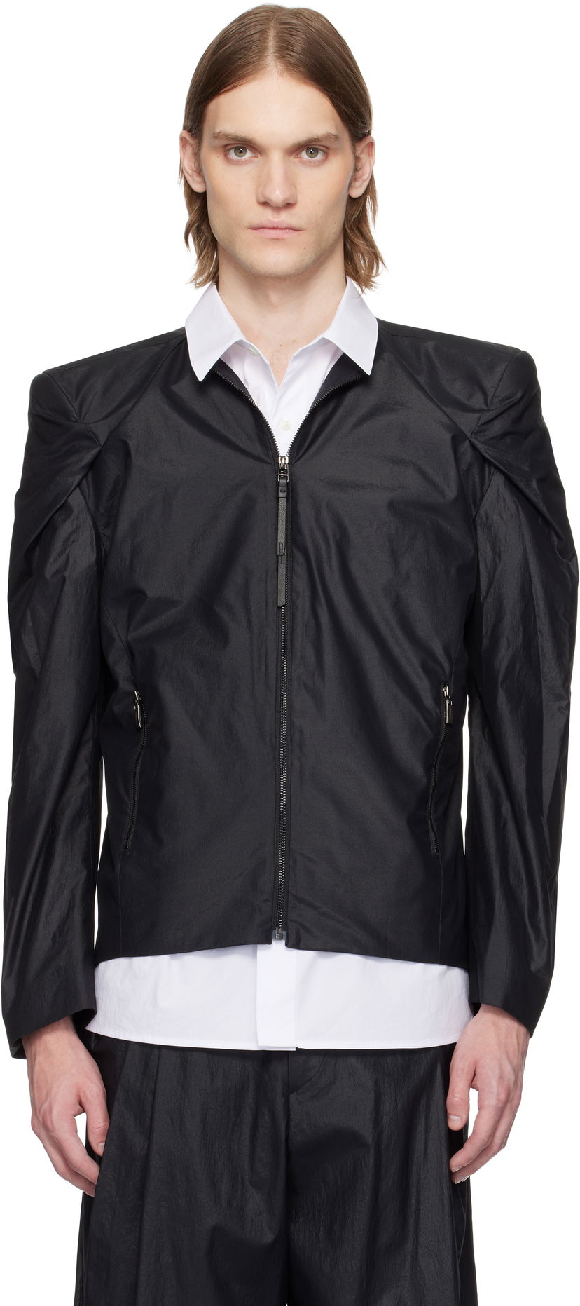 Bomber-takki ADER ERROR ADER error Product. 13 Zip-Up Jacket Musta | BO01SSJK0106BK
