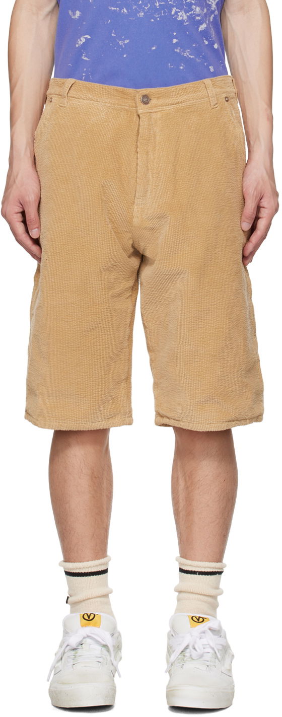 Shortsit ERL Corduroy Three-Pocket Shorts Beige | ERL06P006