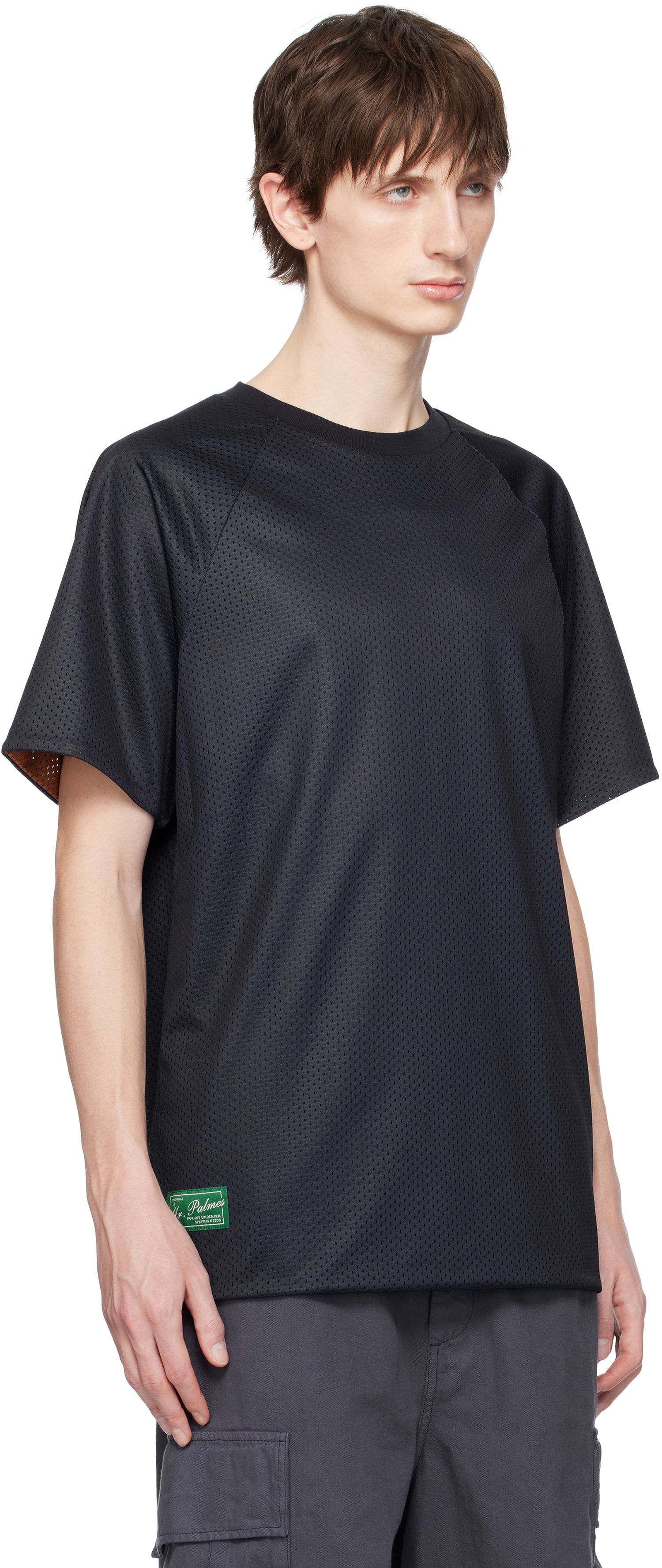 T-paita Palmes Palmes Mesh Double Reversible T-Shirt Musta | P10-0043-660, 1