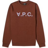 Villapaita A.P.C. VPC Logo Crewneck Ruskea | COFAX-H27378-CAJ, 2
