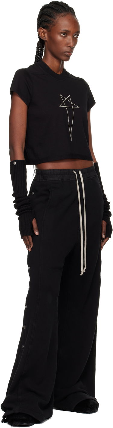 Crop top Rick Owens DRKSHDW Concordians Cropped Small Level T-shirt Musta | DS02E7207 RNEP3, 3
