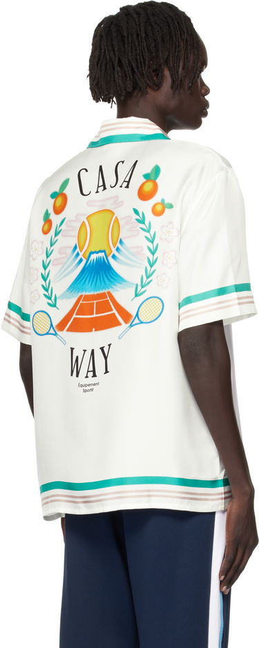 Paita Casablanca Cuban Collar Resort Shirt Valkoinen | MPF25-SH-003-07, 4