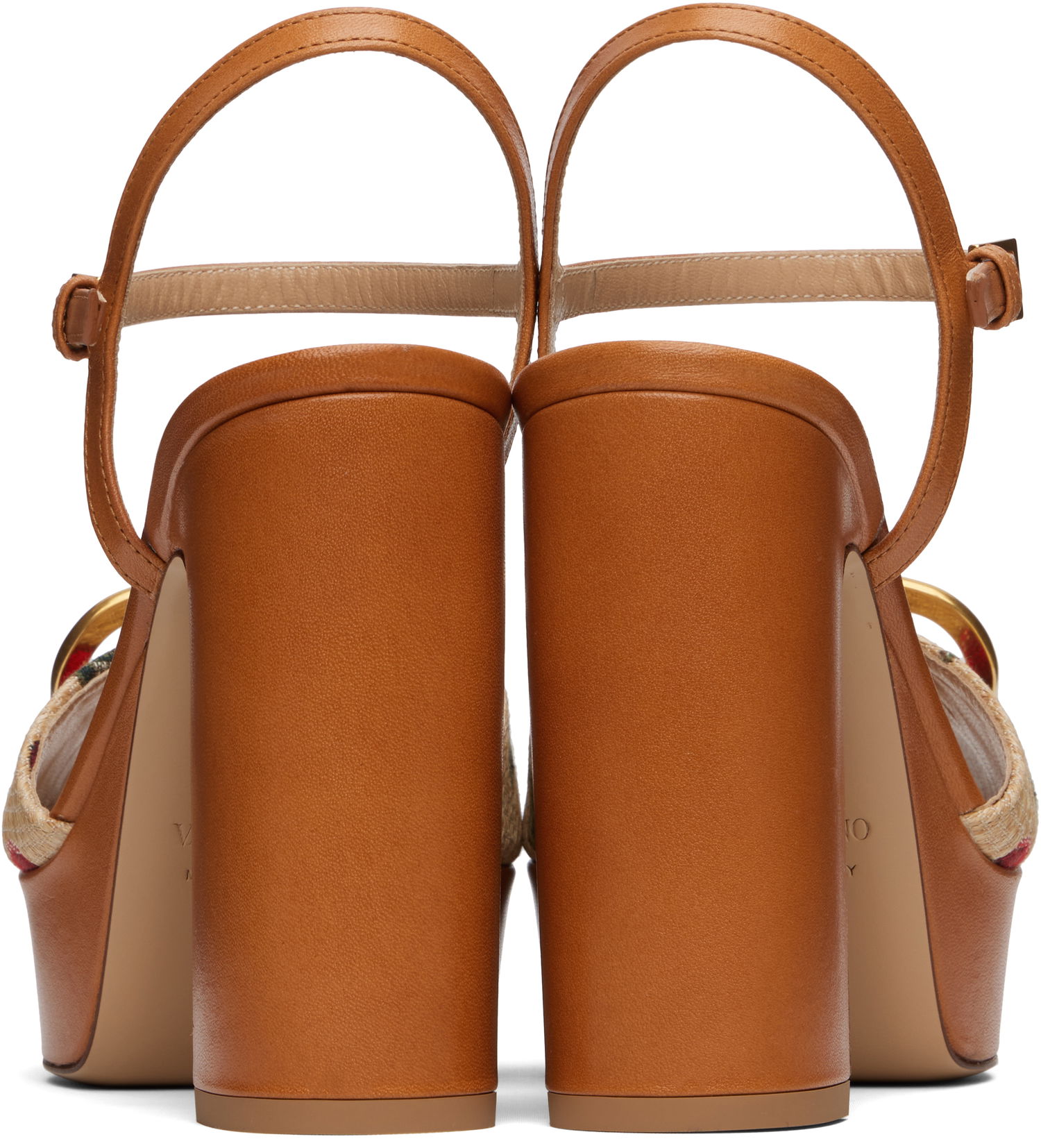 Kengänhoito Valentino Valentino Garavani VLogo Signature Cherryfic Platform Sandals Ruskea | 6W0S0FG2NNX, 1