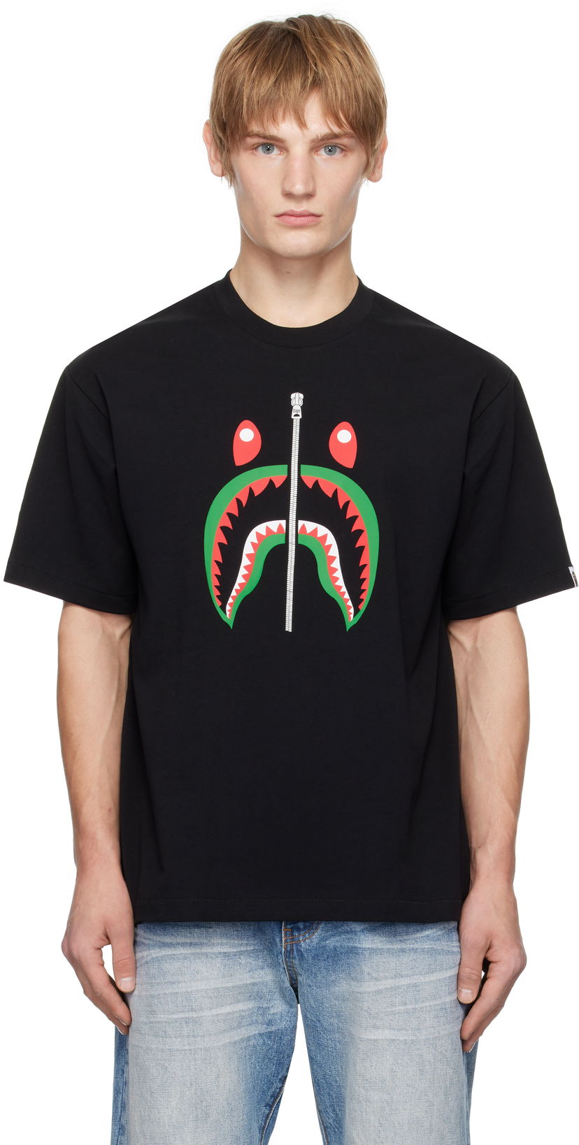 T-paita BAPE Shark Graphic T-Shirt Musta | 001TEK701304M