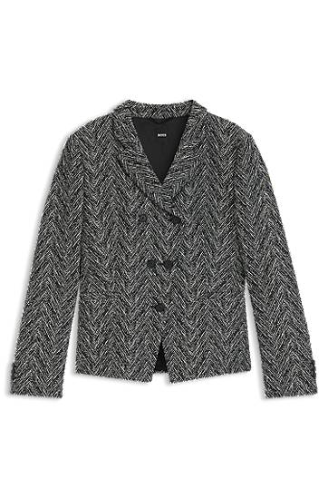 Takki BOSS Regular-fit blazer in herringbone tweed Monivärinen | 50548306