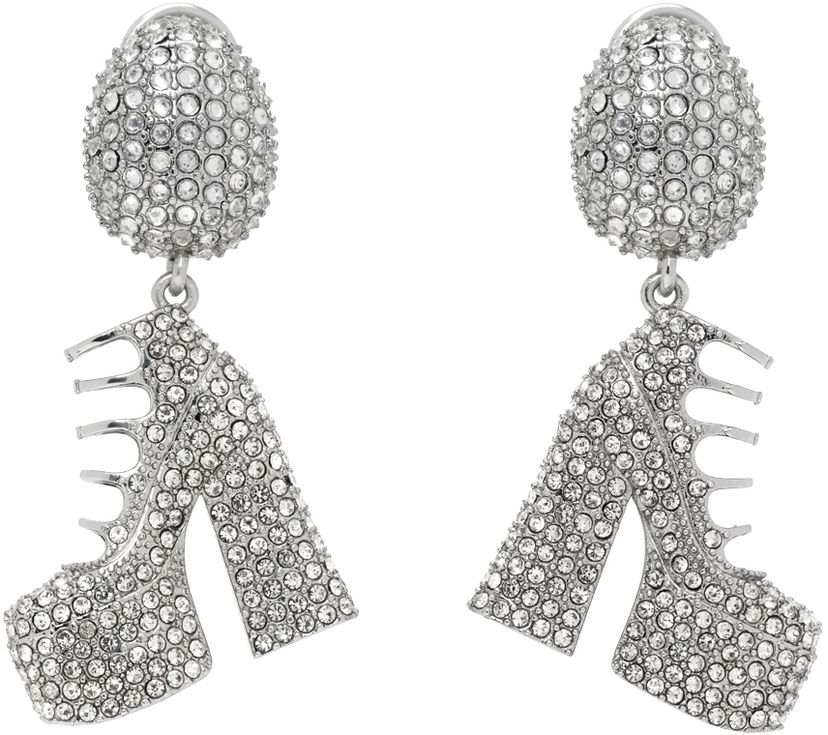 Korvakorut Marc Jacobs Marc Jacobs Kiki Crystal Platform Boots Drop Earrings Metallinen | 2R3JER001J77