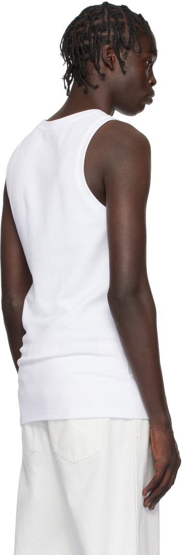 Tankkitoppi Balmain Embroidered Logo Tank Top Valkoinen | EH1EB003BC87, 2