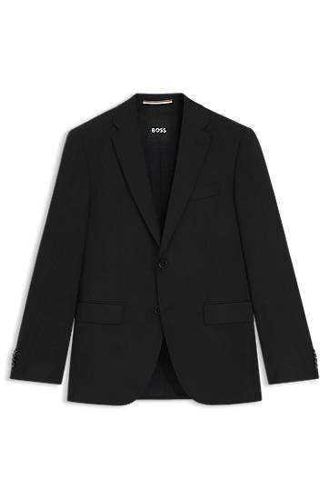 Takki BOSS BOSS Virgin-Wool Serge Regular-Fit Suit Jacket Musta | 50469172