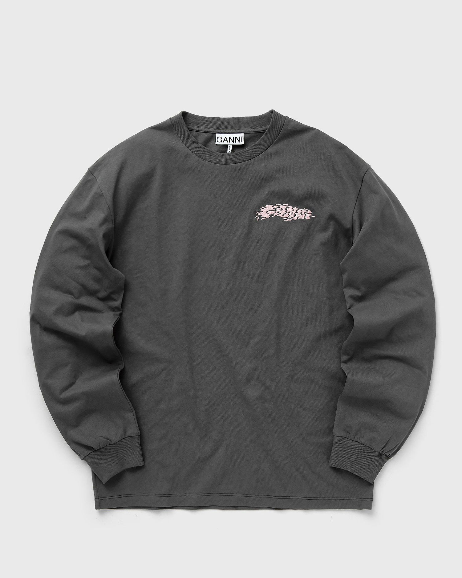 T-paita GANNI Future Heavy Loveclub Long Sleeve Tee Musta | T3877-490, 0