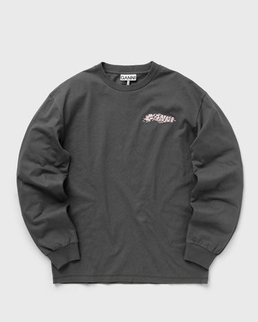 T-paita GANNI Future Heavy Loveclub Long Sleeve Tee Musta | T3877-490, 0