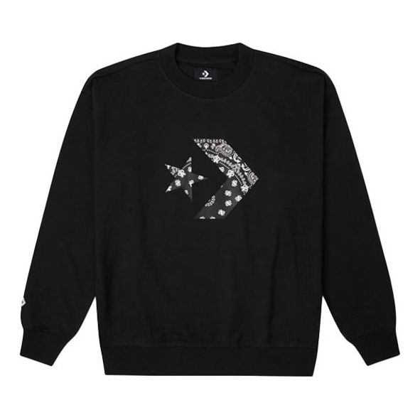 Huppari Converse Star Chevron Paisley Pattern Sweatshirt Musta | 10023164-A02