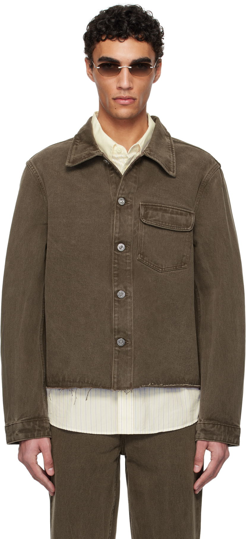 Takki OUR LEGACY Our Legacy Cut Rebirth Denim Jacket Ruskea | M2255CC