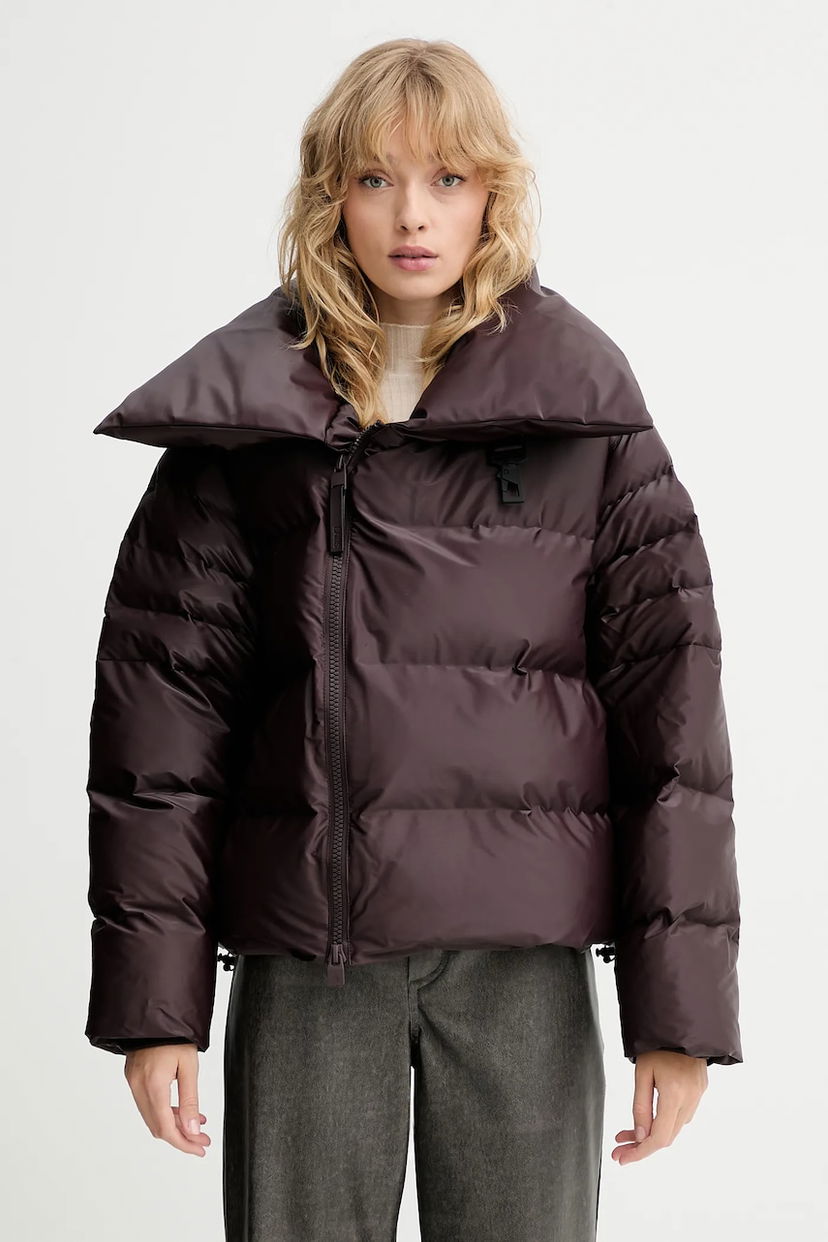 Puffer takki Rains Rains Alta Vision Short Puffer Jacket Burgundia | 17230