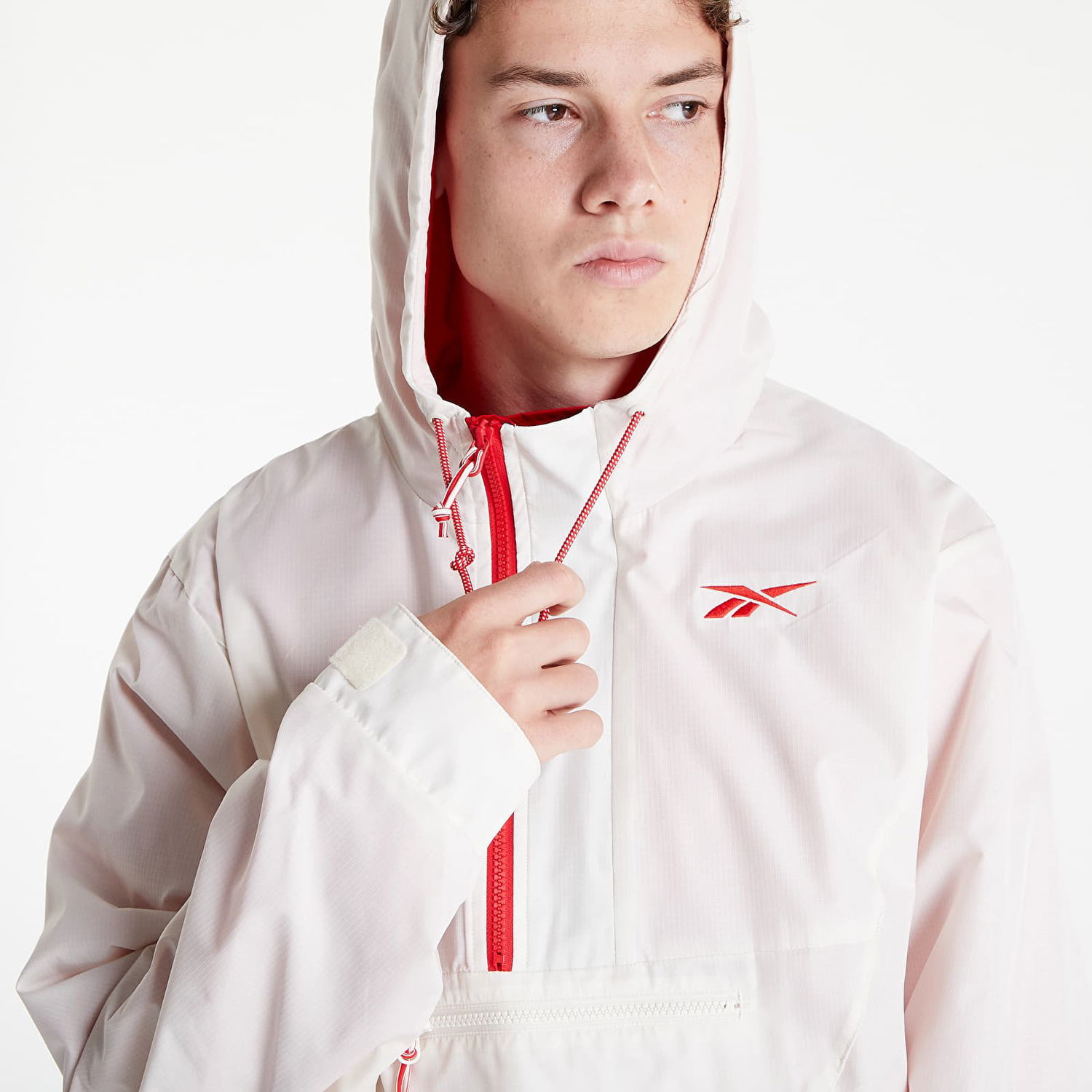 Takki Reebok Vector Fleece Anorak Valkoinen | HH8369, 1