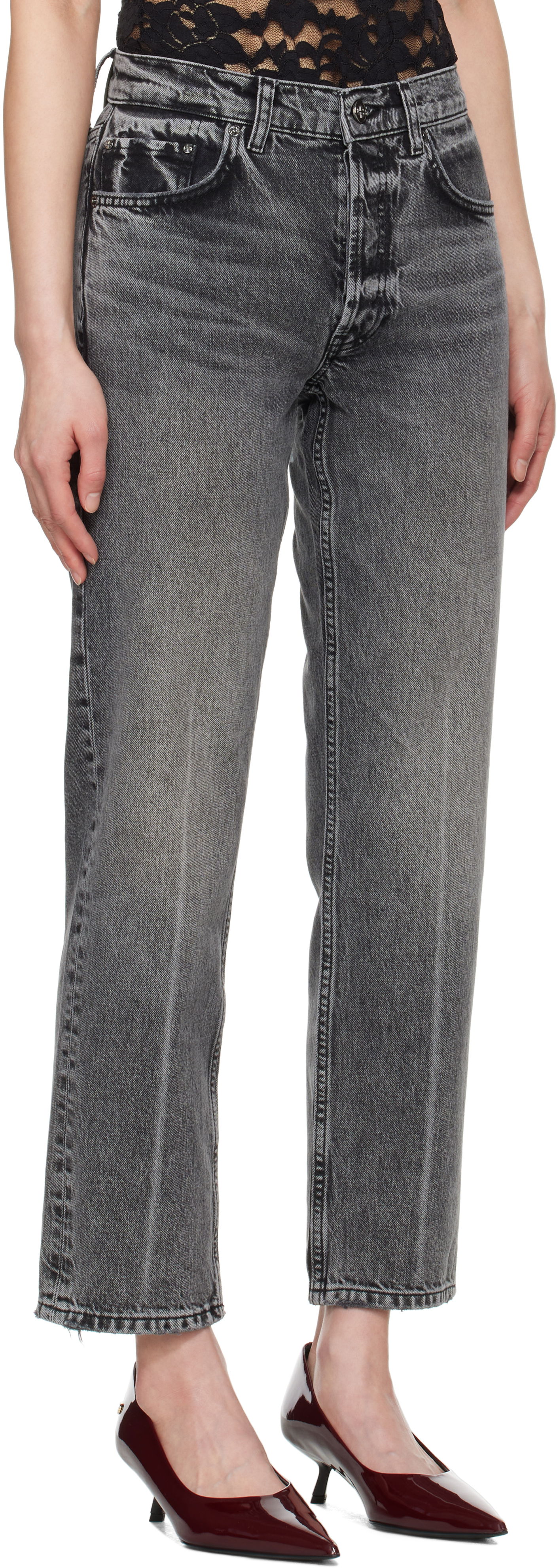 Jeans Anine Bing Anine Bing Kate Straight-Leg Jeans Harmaa | A-06-11158-WHG6, 1