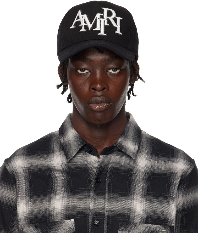 Korkki AMIRI Staggered Logo Canvas Cap Musta | AMHACP1039