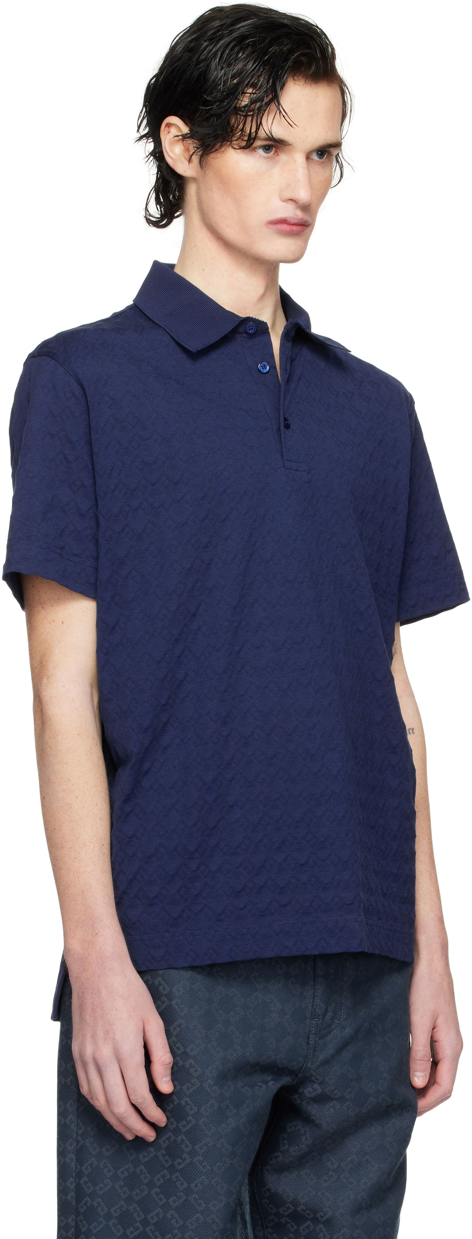 Poolopaita Givenchy Classic Fit Embroidered Polo Tummansininen | BM71KR3YPA470, 1